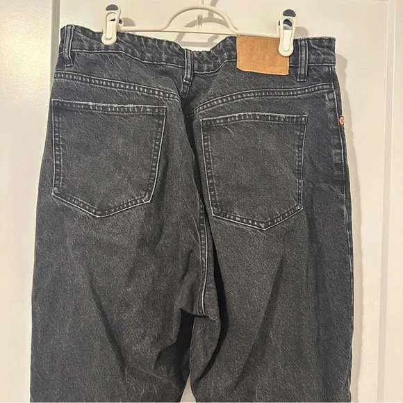 Zara Black Distressed Straight Leg Jeans Size 12 Women’s - Picture 7 of 9